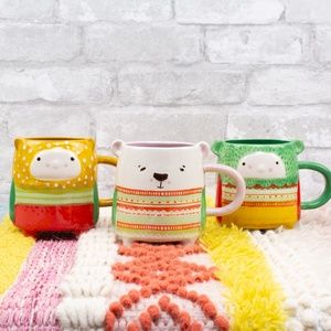Gibson Home Holiday Buddies Coffee Ceramic Mugs